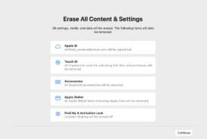 Reset MacBook or Delete All Data